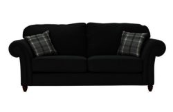 Heart of House Windsor High Back Large Fabric Sofa- Charcoal